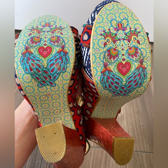 Irregular Choice Mutiny! Red Dot Platform Heels, Sz 38 - Picture 4 of 9